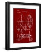 Steampunk Aerial Vessel 1893 Patent-Cole Borders-Framed Art Print