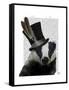 Steampunk Badger in Top Hat-Fab Funky-Framed Stretched Canvas