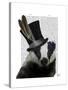 Steampunk Badger in Top Hat-Fab Funky-Stretched Canvas