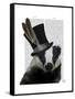 Steampunk Badger in Top Hat-Fab Funky-Framed Stretched Canvas