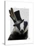 Steampunk Badger in Top Hat-Fab Funky-Stretched Canvas