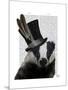 Steampunk Badger in Top Hat-Fab Funky-Mounted Art Print