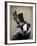 Steampunk Badger in Top Hat-Fab Funky-Framed Art Print