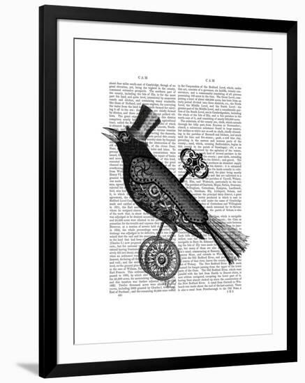 Steampunk Crow-Fab Funky-Framed Art Print