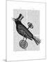 Steampunk Crow-Fab Funky-Mounted Art Print