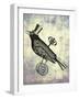 Steampunk Crow-Fab Funky-Framed Art Print