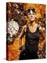 Steampunk Girl Over Grunge Background-NejroN Photo-Stretched Canvas