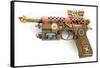 Steampunk Hand Cannon-3355m-Framed Stretched Canvas