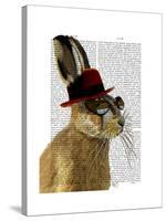 Steampunk Hare with Bowler Hat-Fab Funky-Stretched Canvas