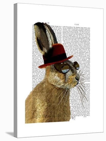 Steampunk Hare with Bowler Hat-Fab Funky-Stretched Canvas