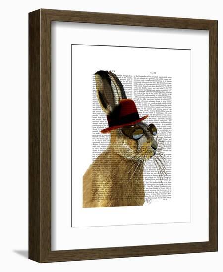 Steampunk Hare with Bowler Hat-Fab Funky-Framed Art Print