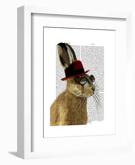 Steampunk Hare with Bowler Hat-Fab Funky-Framed Art Print