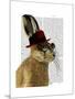 Steampunk Hare with Bowler Hat-Fab Funky-Mounted Art Print