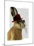 Steampunk Hare with Bowler Hat-Fab Funky-Mounted Art Print