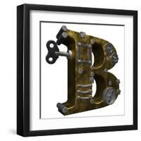 Steampunk Letter B-drizzd-Framed Art Print