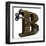 Steampunk Letter B-drizzd-Framed Art Print