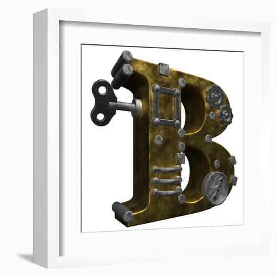 Steampunk Letter B-drizzd-Framed Art Print