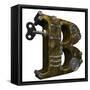 Steampunk Letter B-drizzd-Framed Stretched Canvas
