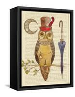 Steampunk Owl I-Elyse DeNeige-Framed Stretched Canvas