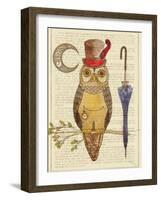 Steampunk Owl I-Elyse DeNeige-Framed Art Print