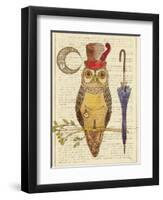 Steampunk Owl I-Elyse DeNeige-Framed Art Print