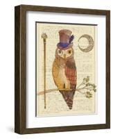 Steampunk Owl II-Elyse DeNeige-Framed Art Print