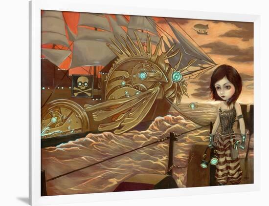 Steampunk Pirates: Maritime Sunset-Jasmine Becket-Griffith-Framed Art Print