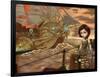 Steampunk Pirates: Maritime Sunset-Jasmine Becket-Griffith-Framed Art Print