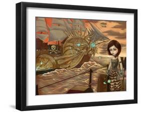 Steampunk Pirates: Maritime Sunset-Jasmine Becket-Griffith-Framed Art Print