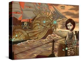 Steampunk Pirates: Maritime Sunset-Jasmine Becket-Griffith-Stretched Canvas
