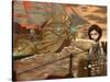 Steampunk Pirates: Maritime Sunset-Jasmine Becket-Griffith-Stretched Canvas