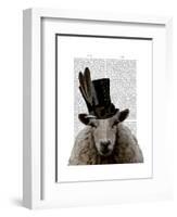 Steampunk Sheep-Fab Funky-Framed Art Print