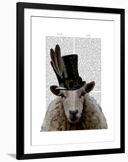 Steampunk Sheep-Fab Funky-Framed Art Print