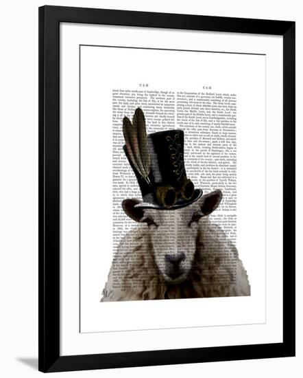 Steampunk Sheep-Fab Funky-Framed Art Print