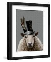 Steampunk Sheep-Fab Funky-Framed Art Print