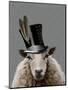 Steampunk Sheep-Fab Funky-Mounted Art Print