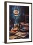 Steampunk Tea (with A Blimp)-Dina Belenko-Framed Giclee Print