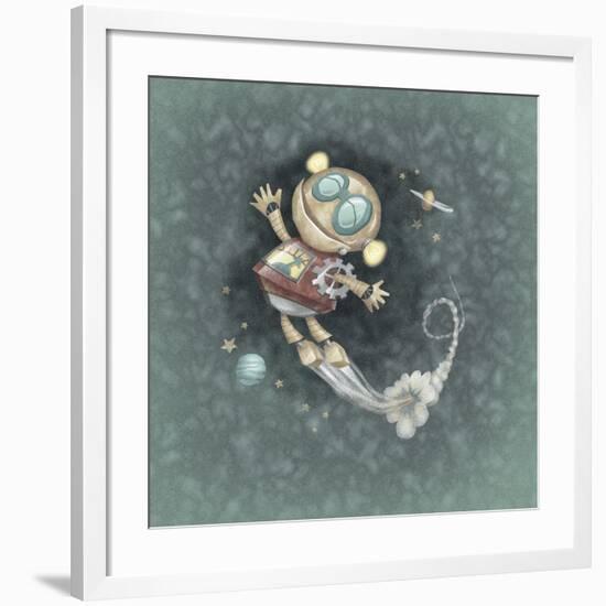 Steampunk Vintage Robot-April Hartmann-Framed Giclee Print