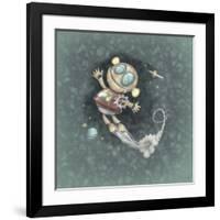 Steampunk Vintage Robot-April Hartmann-Framed Giclee Print