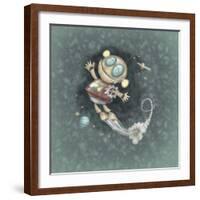 Steampunk Vintage Robot-April Hartmann-Framed Giclee Print