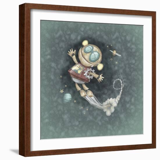 Steampunk Vintage Robot-April Hartmann-Framed Giclee Print