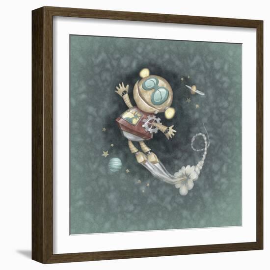 Steampunk Vintage Robot-April Hartmann-Framed Giclee Print