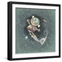 Steampunk Vintage Robot-April Hartmann-Framed Giclee Print