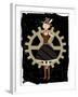 Steampunk Woman On Gear Grunge-mheld-Framed Art Print