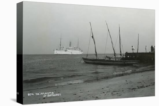 Steamship 'Atlantis' Off Bathurst, Gambia, 20th Century-null-Stretched Canvas