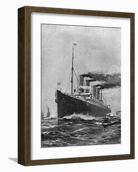 Steamship 'Deutschland'-Willy Stower-Framed Art Print