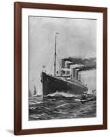 Steamship 'Deutschland'-Willy Stower-Framed Art Print