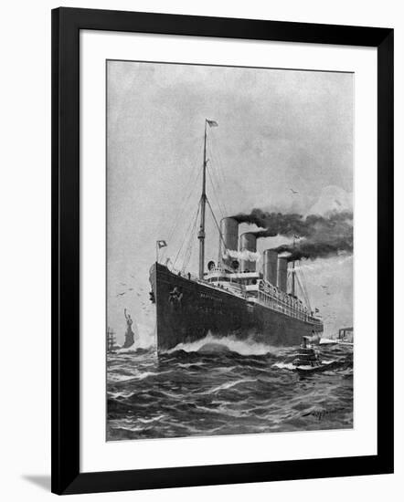 Steamship 'Deutschland'-Willy Stower-Framed Art Print