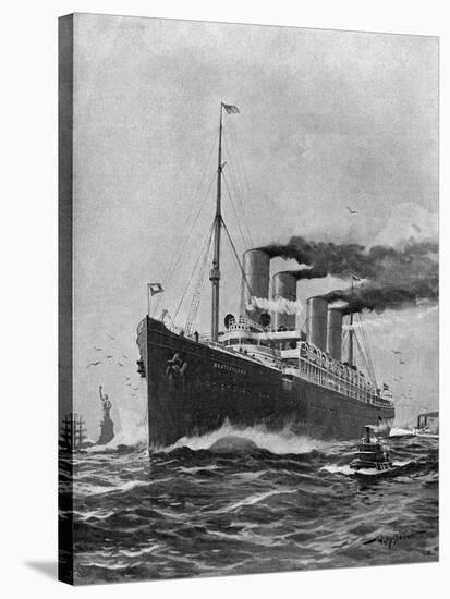 Steamship 'Deutschland'-Willy Stower-Stretched Canvas