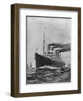 Steamship 'Deutschland'-Willy Stower-Framed Art Print